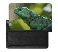 Green Lizard Passport Holder,Compact Lightweight Waterproof Passport Cover, Portable Stylish Travel Wallet Accessories for Women Men