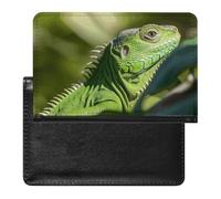 Green Lizard Passport Holder Wallet Card Case Fashion Travel Passport Cover Documents Organizer ID Protector Holder Unisex-adult
