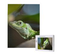 Green Lizard Printed Wooden Intelligence Puzzle 38x52 CM, 500 Pieces(boxed) Jigsaw Puzzles Education Game for Adults, Home Decoration Puzzle