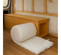 Green Loft Campervan Insulation Roll - 10m x 370mm x 110mm - Thermal & Acoustic Polyester for Van Conversions, Lofts, Sheds, Garages & Walls - Itch-Free, Moisture Resistant & Eco-Friendly