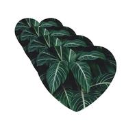 Green Long Leaves Car Air Fresheners Cards Set of 4 Pieces Personalized Car Fresheners Gifts for Men Women Auto Aromatherapy Tablets Hanging Scented Cards for Wardrobe Bathroom