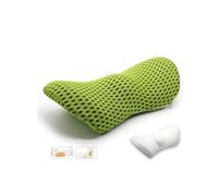 (Green) Lumbar Memory foam Pillow for Side Sleepers Pregnancy Relieve Hip Tailbone Pain Sciatica Chair Car Back Support Cushion