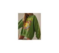 (Green, M) Nirvana Smiley Face Crewneck Sweatshirt Heliconia Color Nirvana Sweatshirt Gift