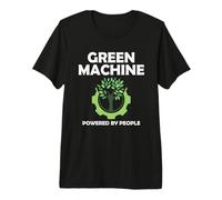 Green Machine Powered by People - Eco Environmental Zak Premium T-Shirt