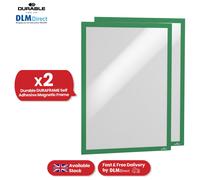Green Magnetic Frame 2 Pcs Metal Sign Holder A3 Magnetic Display for Home