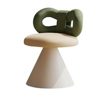 Green Makeup Vanity Stool with Rolling Wheels Adjustable Height Ideal for Bedroom Home Office and Studio Use - Stylish and Functional Seating Solution