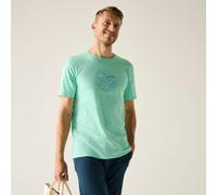 Regatta Men's Cline IX Short Sleeved Graphic T-Shirt in Aqua | Size: Small Regatta Aqua S