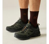 Green male UK 9.5 Regatta Men's Regen Low Vibram Walking Boots Green, Size: UK 9.5
