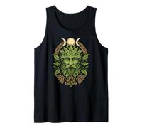 Green Man Triple Moon Triquetra Pagan Celtic Symbol Gift Tank Top