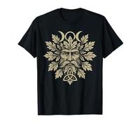 Green Man Triple Moon Triquetra Pagan Celtic Wiccan Gift T-Shirt