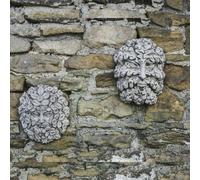 Green Man & Woman Stone Cast Leaf Wall Plaques