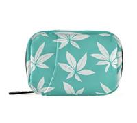 Green Maple Leaf Pill Bags with Detachable Compartments Portable Day Pill Organizer