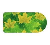 Green Maple Leaves Mouse Pad Gaming, 29.1 x13.8 inch Long Computer Keyboard Mouse Mat Non-Slip Base, Large Desk Pad for Gamer Office Home