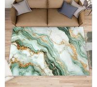 Green Marble Rugs for Girls Room, Marble Rugs for Bedroom, Modern Simplicity Rug & Home Decor, Washable Area Rug for Bedside Dining Room Kitchen Floor Mat - 140x200 cm