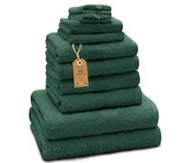 GREEN MARK Textilien 10-Piece Terry Towel Set, Dark Green