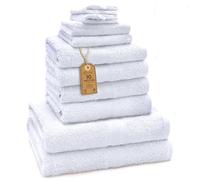 GREEN MARK Textilien 10-Piece Terry Towel Set, White