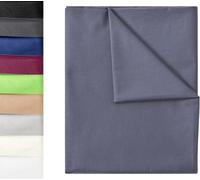 GREEN MARK Textilien GM-WSB-A-240 Classic Flat Sheet/Sheet/Sheet/Sheet / 100% Cotton without Elastic/Various Sizes and Colours/Size: 240 x 275 cm/Anthracite Grey