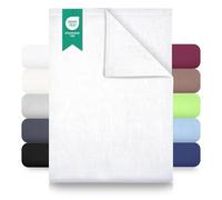 GREEN MARK Textilien Classic Bed Sheet | Bed Sheet | Sheet | Flat Sheet | House Towel 100% Cotton without Elastic Band Available in Many Sizes and Colours Size: 180 x 275 cm, White