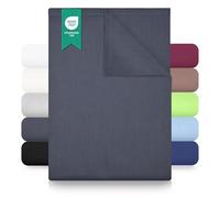 GREEN MARK Textilien Classic Bed Sheet/Fitted Sheet, Canvas Cloth Towel, 100% Cotton, No Elastic Band, Comes in Many Sizes and Colours, Size: 180 x 275 cm, Anthracite Grey