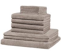 GREEN MARK Textilien Piece Terry Towel, Sand/Beige, 12-teiliges Frottier Handtuch Set