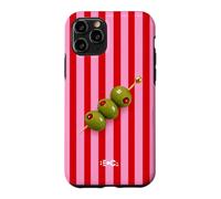 Green Martini Olives Pink Red Stripes Design Case for iPhone 11 Pro