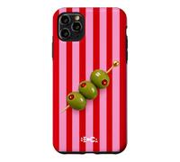 Green Martini Olives Pink Red Stripes Design Case for iPhone 11 Pro Max