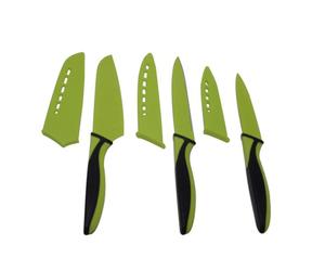 (Green) Mason Cash 3 Piece Non Stick Kitchen Knife Starter Set