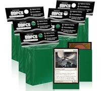 Green Matte Card Sleeves for MTG, 300 Pieces Perfect Fit Standard Card Sleeves for Trading Card Sports Cards Baseball Cards TCG Magic, Card Protector for Mini Photo, Sturdy and Nice Shuffling