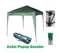(Green) Mcc@home GAZEBO 2x2m Pop-up Gazebo Waterproof Outdoor Garden Marquee Canopy