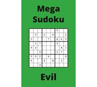 Green Mega Sudoku Book, 9x9 Puzzles, 50 Pages, 5x8, Evil