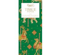 Green Merry Go Round Carousel Christmas Caspari Tissue Wrap 4 Sheets of 70 x 50 cm Luxury Tissue Wrapping Paper