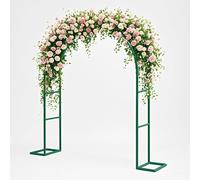 Green Metal Garden Arch Trellis for Climbing Plants - Wedding Arbor & Ceremony Decoration - Outdoor Pergola Stand for Parties - Various Widths (120-400cm)