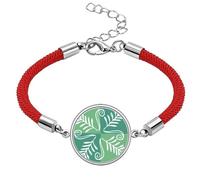 Green Mexico Totems Ancient Civilization Lucky Red String Bracelet Rope Bracelet Handmade