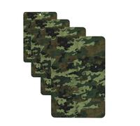 Green Military Camo Car Air Fresheners Cards Set of 4 Pieces Personalized Car Fresheners Gifts for Men Women Auto Aromatherapy Tablets Hanging Scented Cards for Wardrobe Bathroom