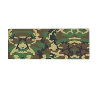 Green Military Camo Gaming Desk Mat, Wide Surface Desk Pad for Keyboard, Mouse and Improved Gaming Stability