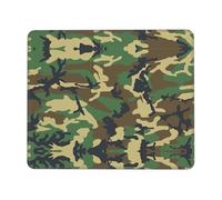Green Military Camo Non-Slip Rubber Base Mouse Pad with Lock Edge, Large Extended Desk Mat for Enhanced Game Work
