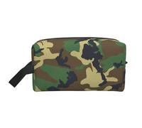 Green Military Camo Print Toiletry Bag for Women Travel Toiletry Bag, Spacious Capacity Cosmetic Bag for Men