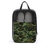 Green Military Camo Shoe Bag Travel Shoe Organizer Water-Resistant Shoe Pouch with Zipper Sneaker Dust Bag, gray, One Size, Modern