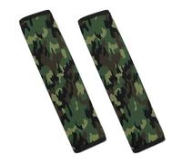 Green Military Pattern Car Seat Belt Cover Soft Comfortable Shoulder Seatbelt Pads Cover Seat Belt Pad for Suitable for Car Interior Accessorie