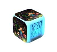 (green) Minecraft Alarm Clock Led Night Light Style S