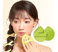 Green Mini Makeup Sponge Puff Comma-Shape Wet Dry Powder Concealer Air Cushion Makeup Tool Gets Larger when You Meet Water