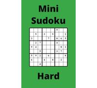 Green Mini Sudoku Book, 9x9 Puzzles, 300 Pages, 5x8, Hard