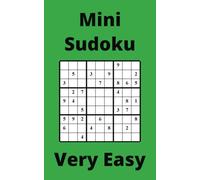 Green Mini Sudoku Book, 9x9 Puzzles, 50 Pages, 5x8, Very Easy