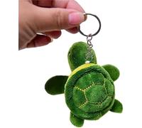 Green Mini Tortoise Plush Keychain Stuffed Animal Cute Plush Sea Turtle Keychain Pendant Cartoon Plush Doll for Birthday Gift Bag Accessories Teddy Bears