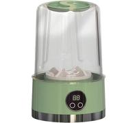 (Green) Mini Washing Machine Portable & Rechargeable - Compact Automatic Washer for Underwear, Socks, Small Laundry - Wireless Charging