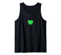 Green Minimal Heart | Balanced Visual Composition Tank Top