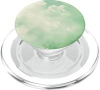 Green Minimalistic Cloudy Sky Cloud Pattern Chic Sky PopSockets PopGrip for MagSafe