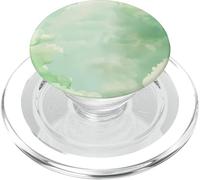 Green Minimalistic Cloudy Sky Cloud Pattern Chic Sky PopSockets PopGrip for MagSafe