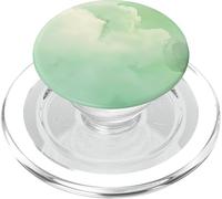 Green Minimalistic Cloudy Sky Cloud Pattern Chic Sky PopSockets PopGrip for MagSafe