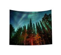 Green Misty Forest Tapestry Wall Hanging Nature Landscape Tapestry Sunshine Through Tree Tapestries for Bedroom Living Room Dorm Decor